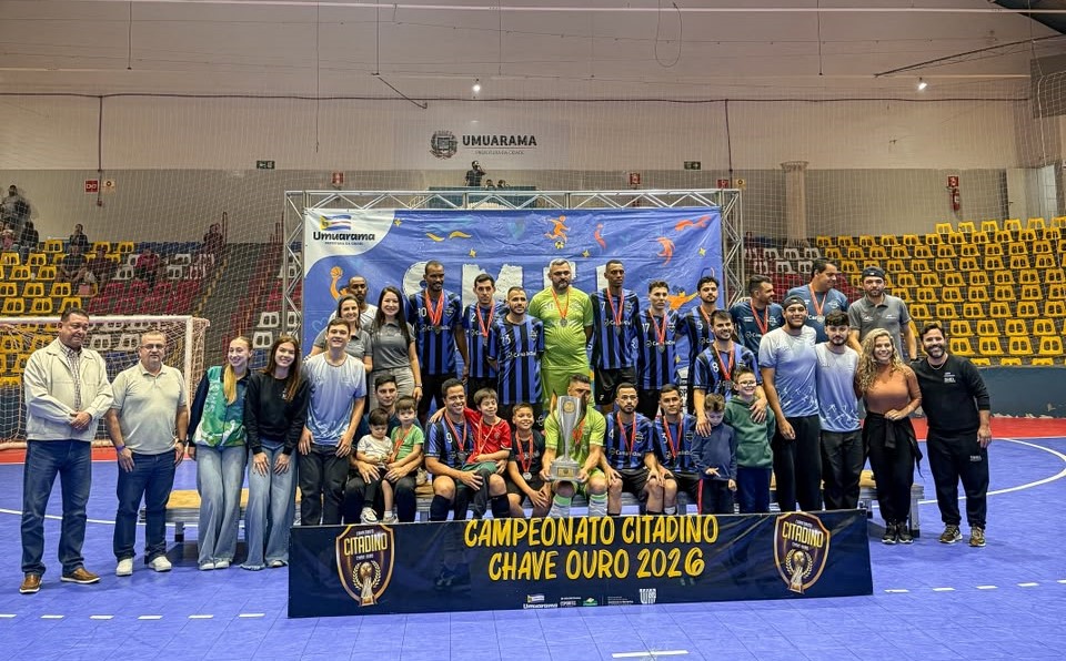 Equipe Climatização Umuarama campeã da Chave Ouro do Campeonato Citadino de Futsal 2026