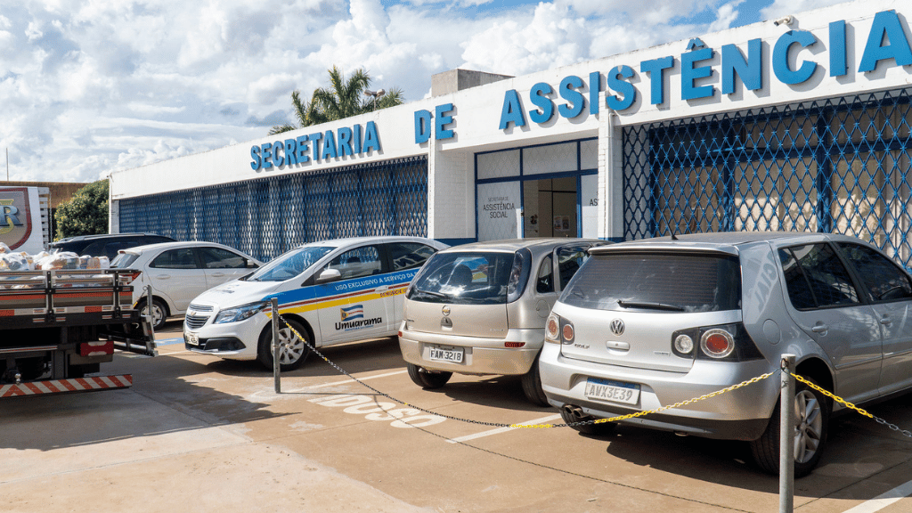 Fachada da Secretaria Municipal de Assistência Social de Umuarama.