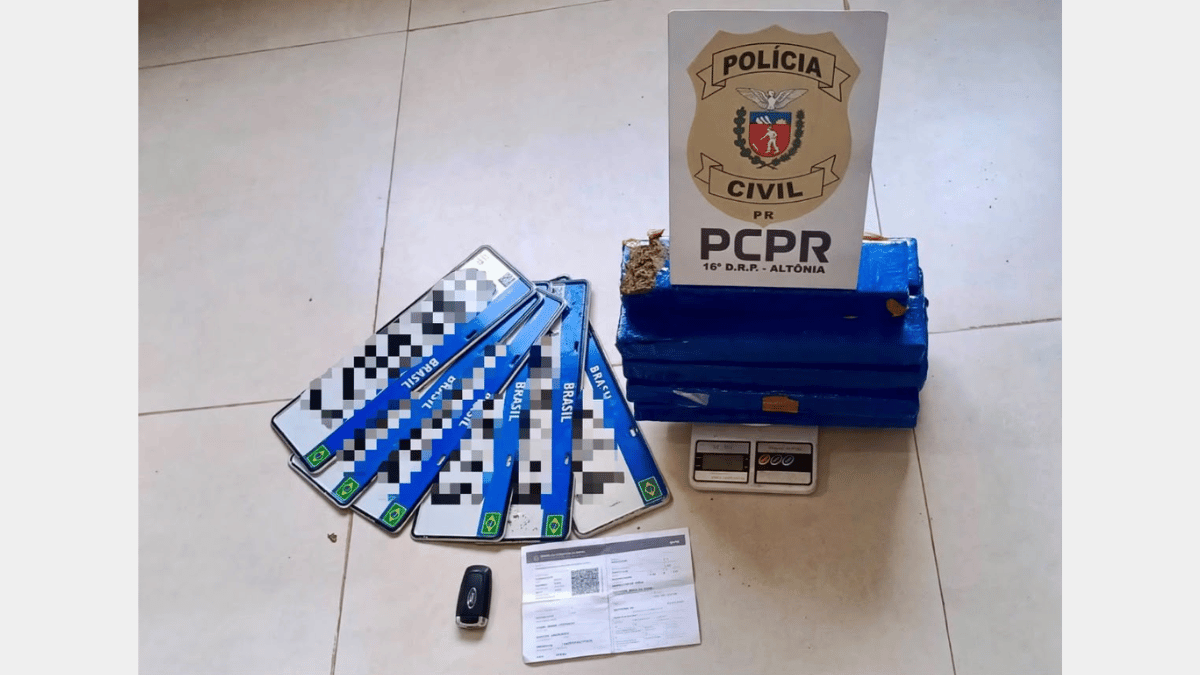 Polícia apreende 7,3 kg de maconha em Altônia