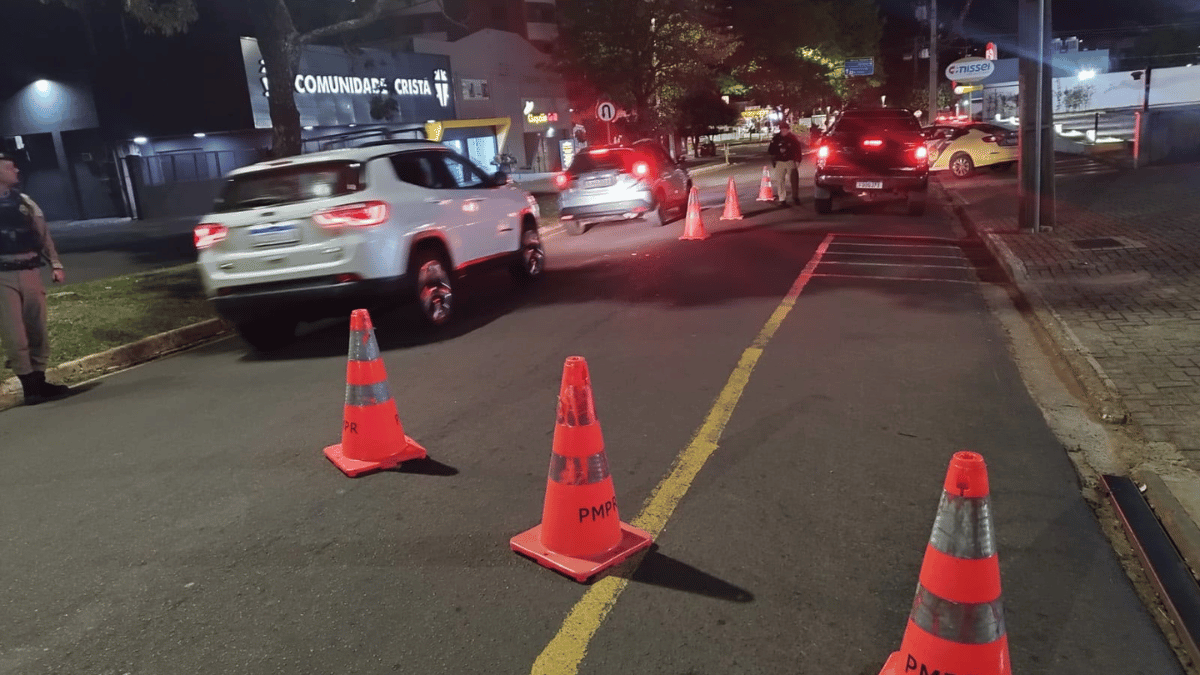 PM realiza Blitz Lei Seca na Avenida Paraná em Umuarama