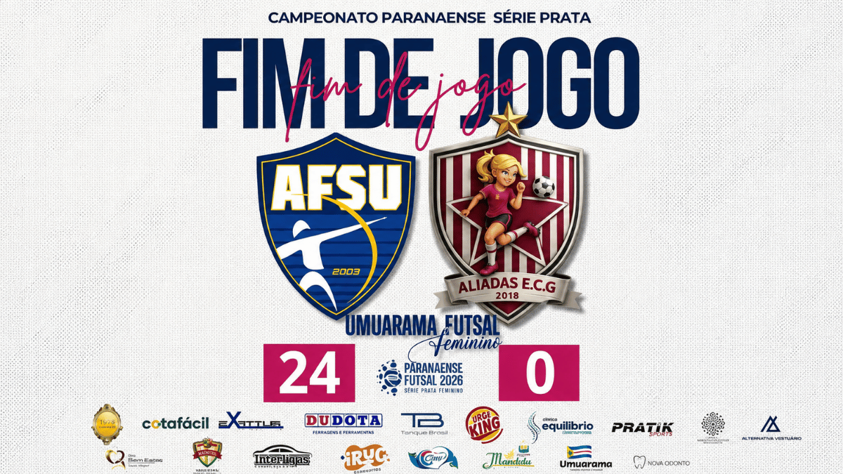 Umuarama Futsal Feminino goleia o Aliadas por 24 a 0