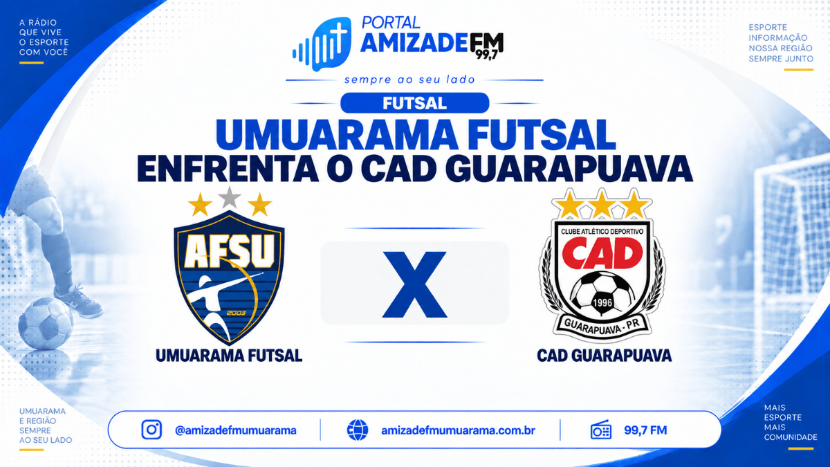 Umuarama Futsal empata com CAD Guarapuava nas oitavas