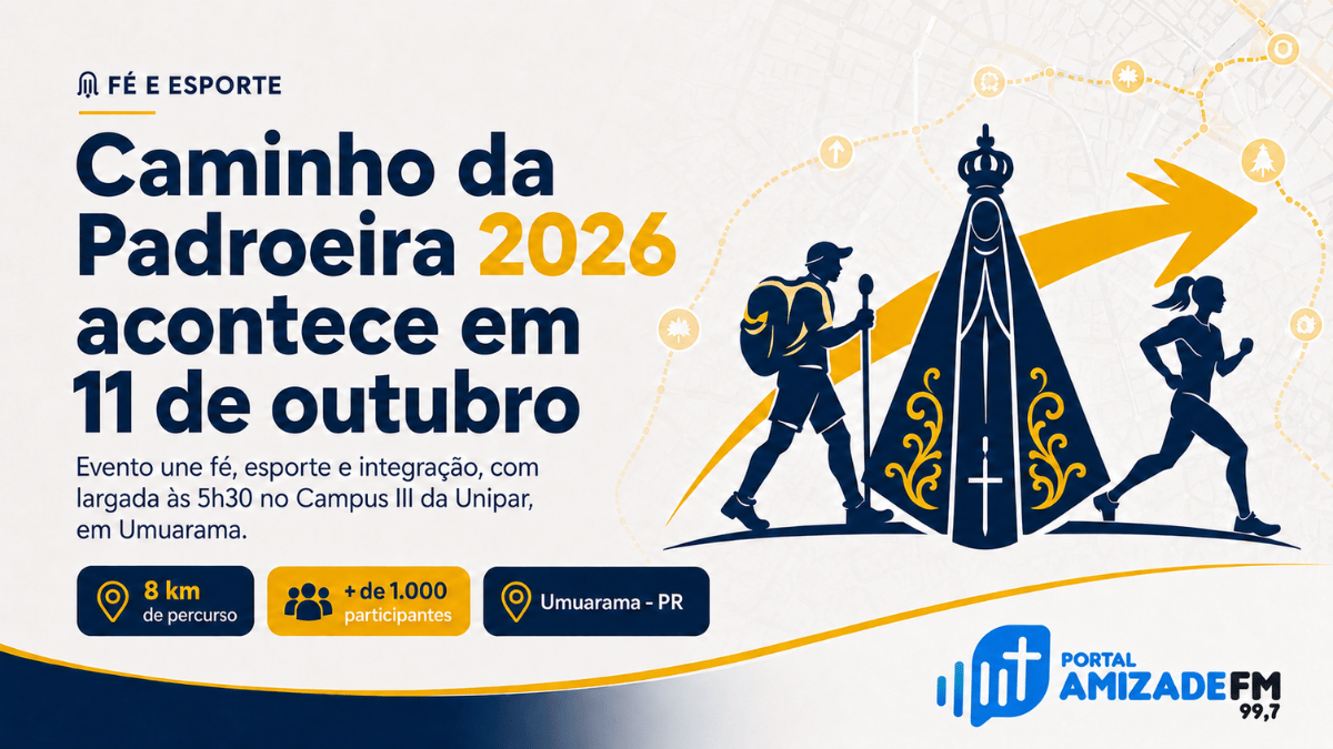 Caminho da Padroeira leva corrida e fé às ruas de Umuarama
